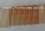 CPI156 15.5 inches 25*35mm carved rectangle pink aventurine jade beads