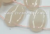 CPI17 15.5 inches 20*30mm top-drilled oval pink aventurine jade beads