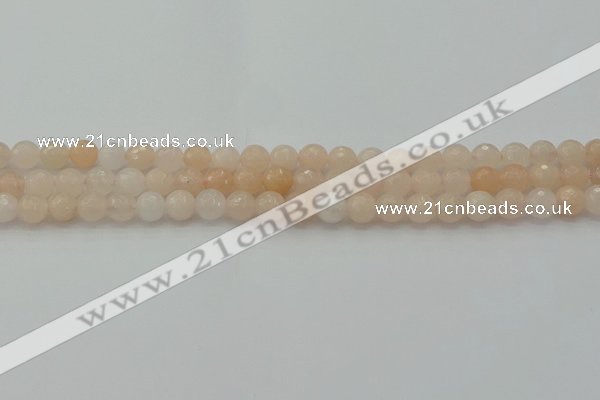 CPI210 15.5 inches 4mm faceted round pink aventurine jade beads