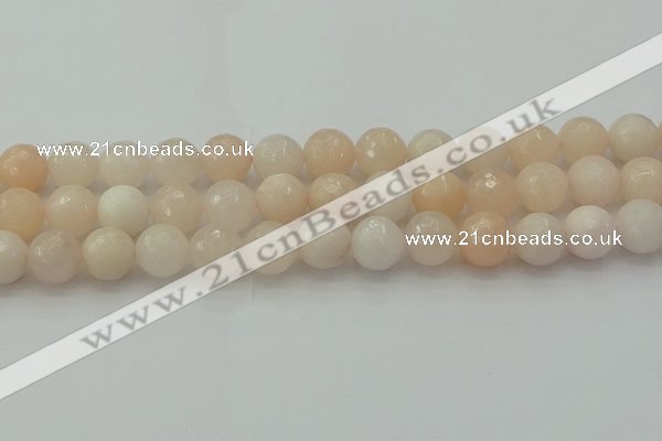 CPI214 15.5 inches 12mm faceted round pink aventurine jade beads