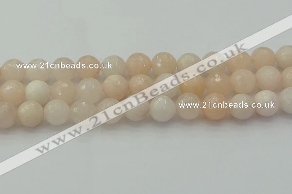 CPI215 15.5 inches 14mm faceted round pink aventurine jade beads