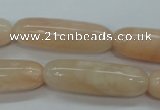 CPI38 15.5 inches 12*40mm rice pink aventurine jade beads