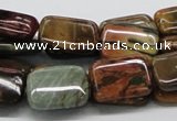 CPJ10 15.5 inches 13*18mm rectangle picasso jasper beads wholesale