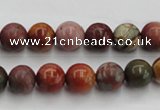 CPJ102 15.5 inches 8mm round picasso jasper gemstone beads wholesale