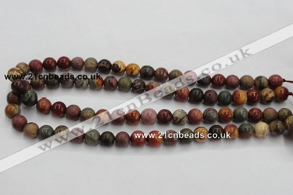 CPJ102 15.5 inches 8mm round picasso jasper gemstone beads wholesale