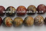 CPJ104 15.5 inches 12mm round picasso jasper gemstone beads wholesale