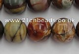 CPJ106 15.5 inches 16mm round picasso jasper gemstone beads wholesale