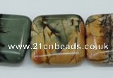 CPJ169 15.5 inches 22*30mm rectangle picasso jasper gemstone beads