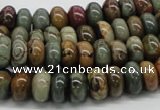 CPJ18 15.5 inches 5*8mm rondelle picasso jasper beads wholesale