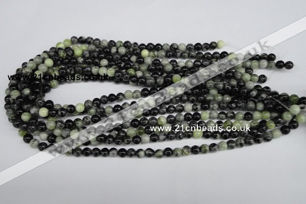 CPJ202 15.5 inches 6mm round green picasso jasper beads