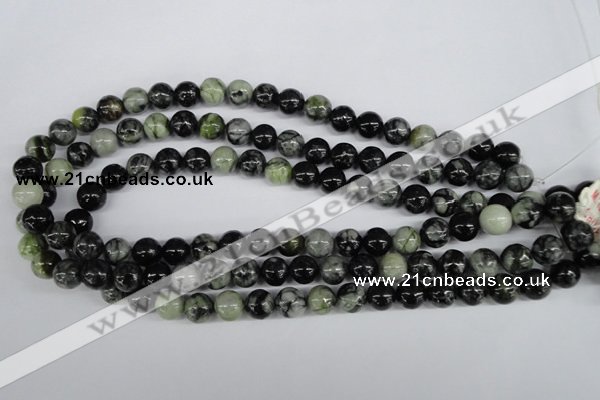 CPJ204 15.5 inches 10mm round green picasso jasper beads