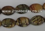 CPJ357 15.5 inches 13*18mm oval picasso jasper gemstone beads