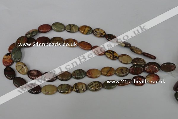 CPJ357 15.5 inches 13*18mm oval picasso jasper gemstone beads