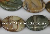 CPJ358 15.5 inches 22*30mm oval picasso jasper gemstone beads