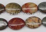 CPJ404 15 inches 15*20mm oval picasso jasper gemstone beads