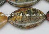 CPJ412 15 inches 25*40mm marquise picasso jasper gemstone beads