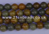 CPJ450 15.5 inches 4mm round wildhorse picture jasper beads