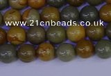 CPJ451 15.5 inches 6mm round wildhorse picture jasper beads