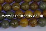 CPJ452 15.5 inches 8mm round wildhorse picture jasper beads