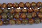 CPJ460 15.5 inches 4mm round African picture jasper beads