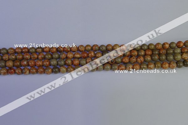 CPJ460 15.5 inches 4mm round African picture jasper beads