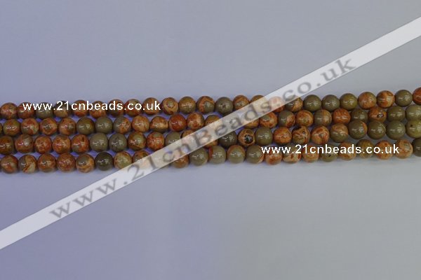 CPJ461 15.5 inches 6mm round African picture jasper beads