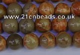 CPJ462 15.5 inches 8mm round African picture jasper beads