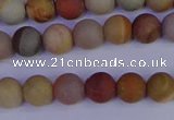 CPJ511 15.5 inches 6mm round matte polychrome jasper beads wholeasle