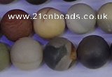 CPJ515 15.5 inches 14mm round matte polychrome jasper beads wholeasle