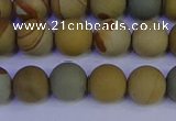 CPJ523 15.5 inches 10mm round matte wildhorse picture jasper beads