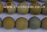 CPJ525 15.5 inches 14mm round matte wildhorse picture jasper beads