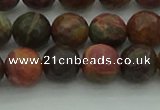 CPJ532 15.5 inches 8mm faceted round picasso jasper beads