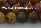 CPJ533 15.5 inches 10mm faceted round picasso jasper beads