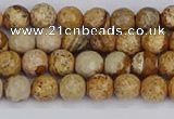 CPJ555 15.5 inches 4mm faceted round picture jasper beads