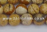 CPJ558 15.5 inches 10mm faceted round picture jasper beads