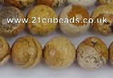 CPJ559 15.5 inches 12mm faceted round picture jasper beads