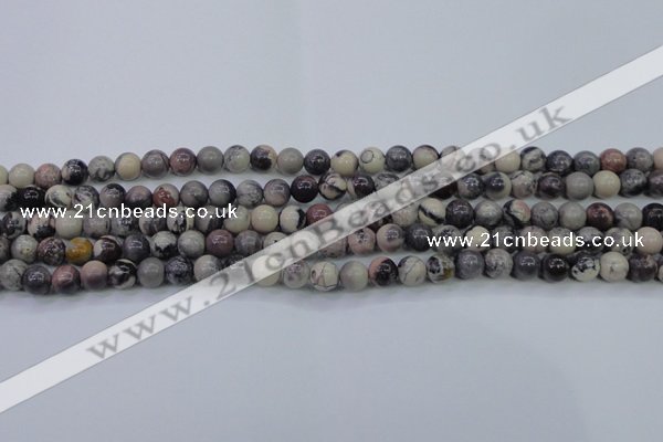 CPJ601 15.5 inches 6mm round purple striped jasper beads wholesale