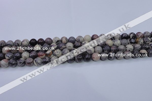 CPJ603 15.5 inches 10mm round purple striped jasper beads wholesale