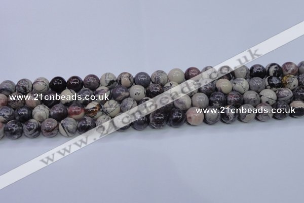 CPJ604 15.5 inches 12mm round purple striped jasper beads wholesale