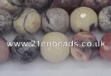 CPJ613 15.5 inches 10mm faceted round purple striped jasper beads