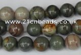 CPJ62 15.5 inches 10mm round picasso jasper gemstone beads