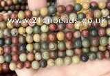 CPJ671 15.5 inches 6mm round picasso jasper beads wholesale