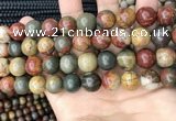 CPJ674 15.5 inches 12mm round picasso jasper beads wholesale