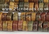 CPJ680 15.5 inches 2.5*4mm heishi picasso jasper beads wholesale