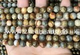 CPJ708 15.5 inches 8mm round rocky butte picture jasper beads