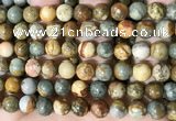 CPJ710 15.5 inches 12mm round rocky butte picture jasper beads