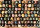 CPJ765 15 inches 6mm faceted round picasso jasper beads wholesale