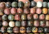 CPJ768 15 inches 12mm faceted round picasso jasper beads wholesale