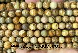 CPJ773 15 inches 8mm faceted round picture jasper beads wholesale
