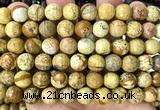 CPJ774 15 inches 10mm faceted round picture jasper beads wholesale
